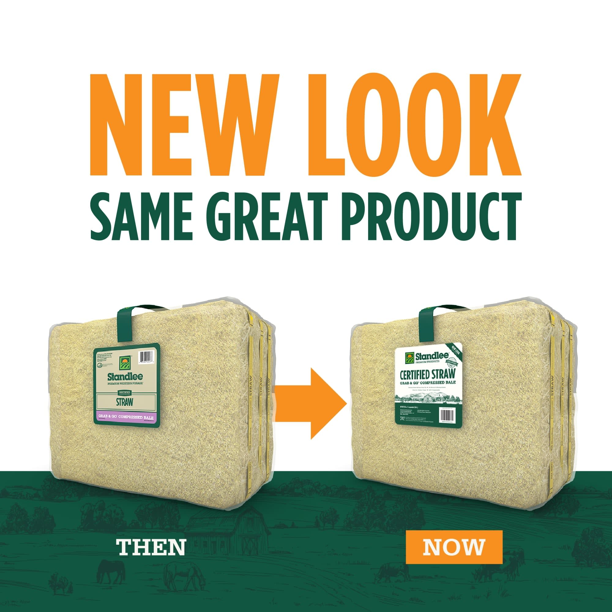 Standlee Premium Products Certified Straw Grab & Go Compressed Bale, 50 lbs.