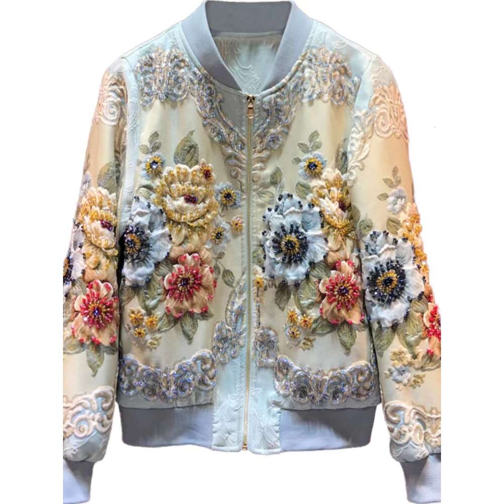 higher quality Quality American Letter Embroidery Jacket Short Jacket Pattern Rhinestone Quality Womens Small Perfume Euro Coat and Vintage Baseball J
