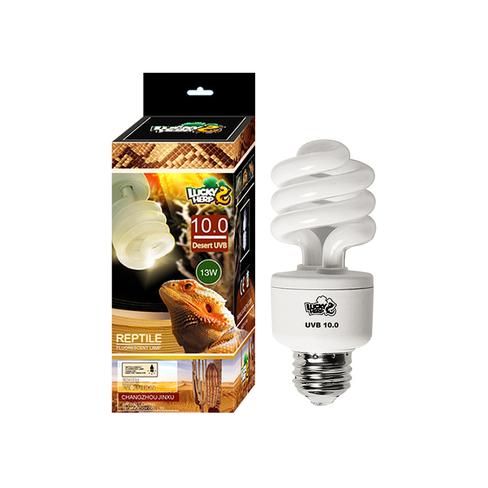 Reptile Lamp COMPACT fluorescent bulb uva uvb 10 warm and heat light 13w 26w for lizard