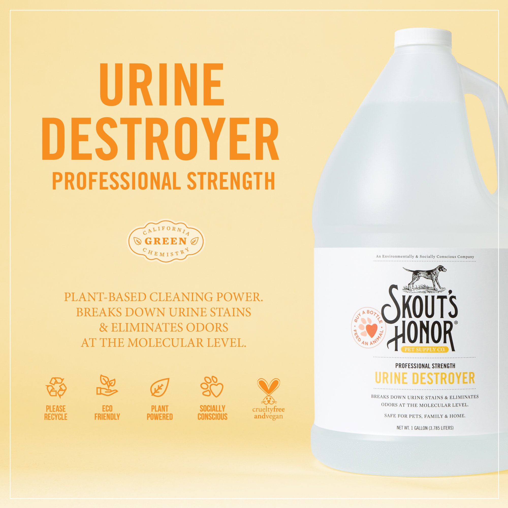 Skout's Honor Urine Destroyer for Dogs, 128 fl. oz.