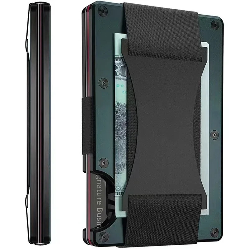 High end carbon fiber wallet RFID enclosed ID card holder commercial credit card holder carbon fiber minimum value wallet 241125