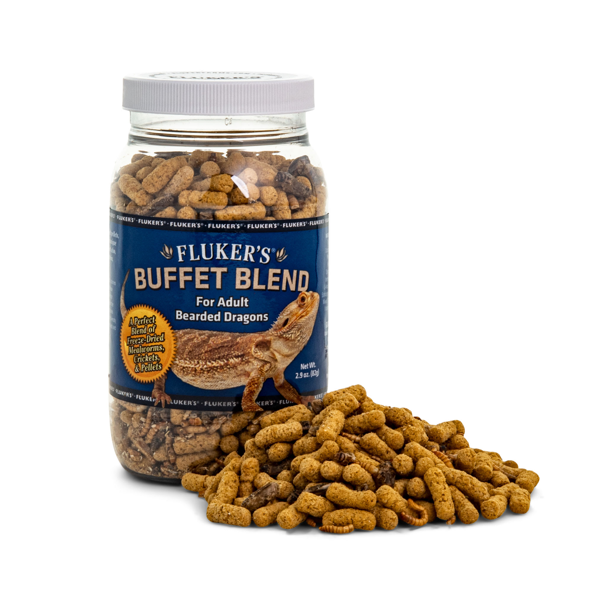 Fluker's Buffet Blend Food for Adult Bearded Dragons, 2.9 oz.