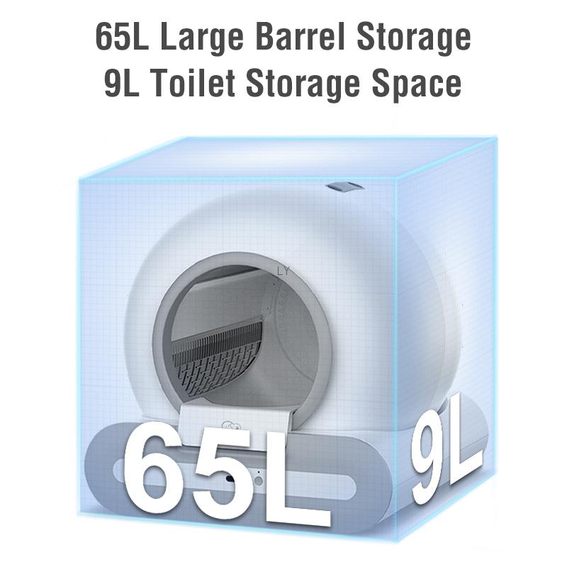 New Ti+ EU Warehouse Low Price APP Controlled Intelligent Smart Self-Cleaning Cat Litter Box Automatic Plastic Cat Toilet