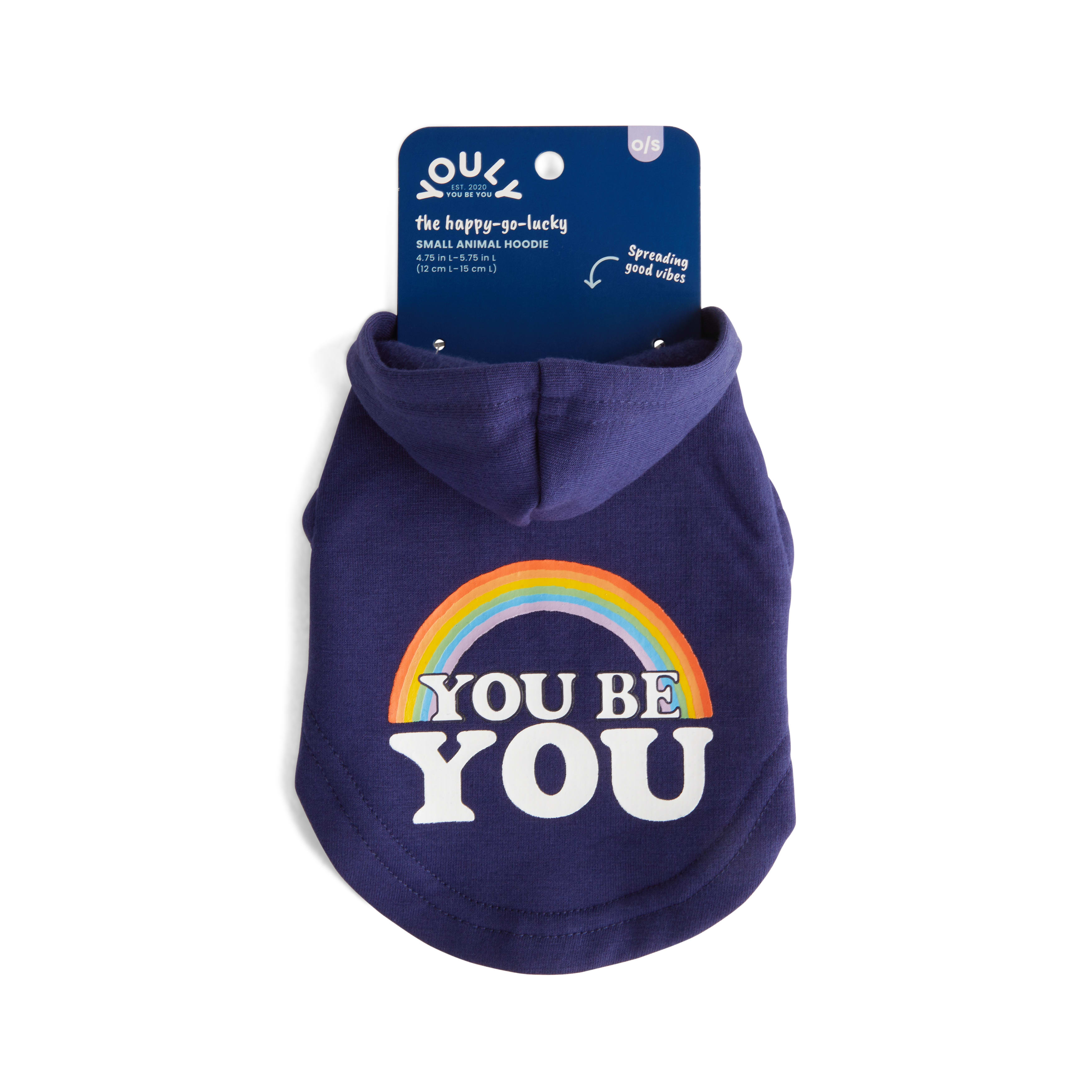 YOULY Be You Small Animal Dog Hoodie, Blue