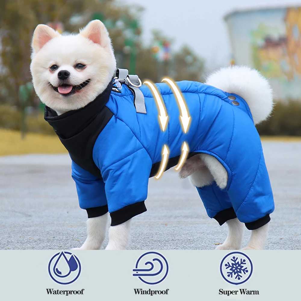 Waterproof Dog Jumpsuit Coat Winter Pet Dog Clothes Warm Puppy Cotton Jacket for Small Medium Dogs Pug Chihuahua Costume BulldogXJ241125