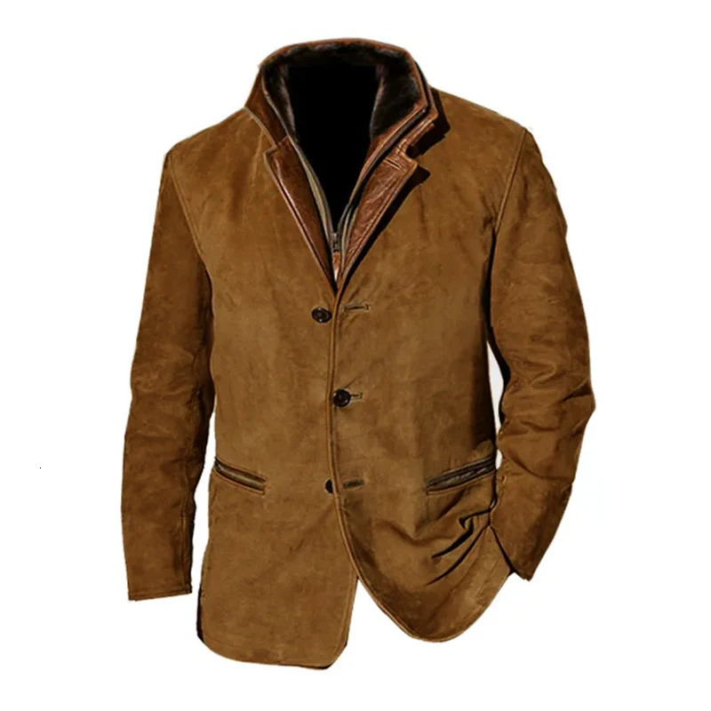Vintage Michigan Jacket Solid Color Single Breasted Stand Up Collar Casual Fashion Loose Comfortable Work Outdoor 241112
