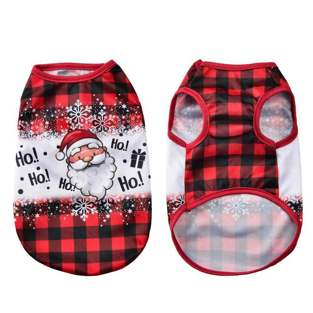Breathable Dog Vest Clothes For Small Medium Dogs Cats Soft Cozy Christmas Print Puppy T-shirt Costume French Bulldog Pet CoatXJ241125