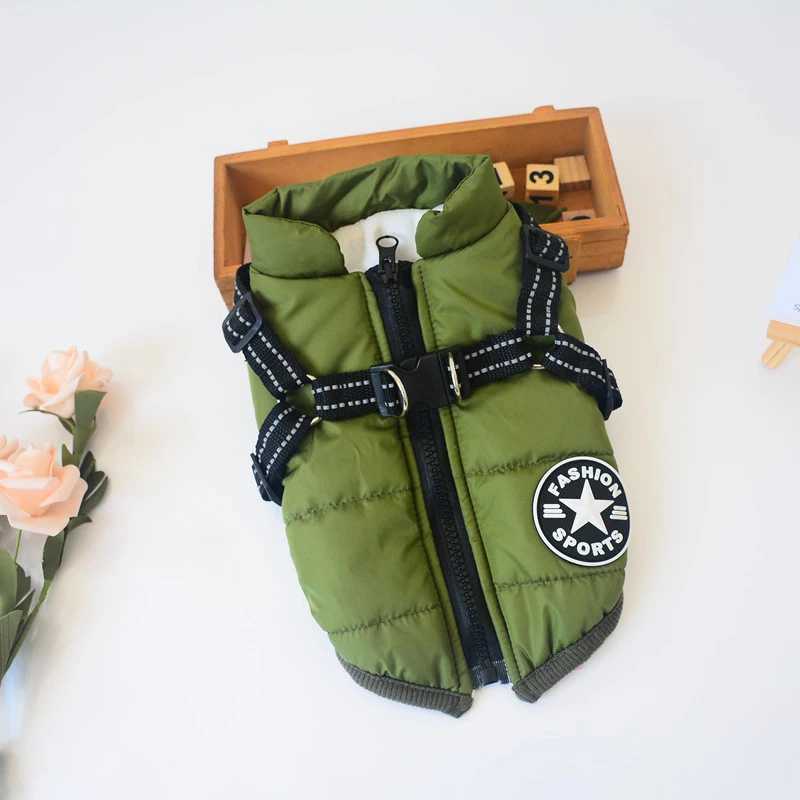 Pet Dog Jacket With Harness Winter Warm Dog Clothes Waterproof Dog Coat for Small Large Dogs Chihuahua French Bulldog OutfitsXJ241125