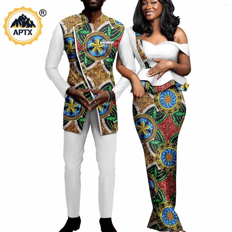 Casual Dresses African For Women Matching Couple Outfits Men Jackets Coats And Pants Sets Dashiki Suits Outwear Wedding