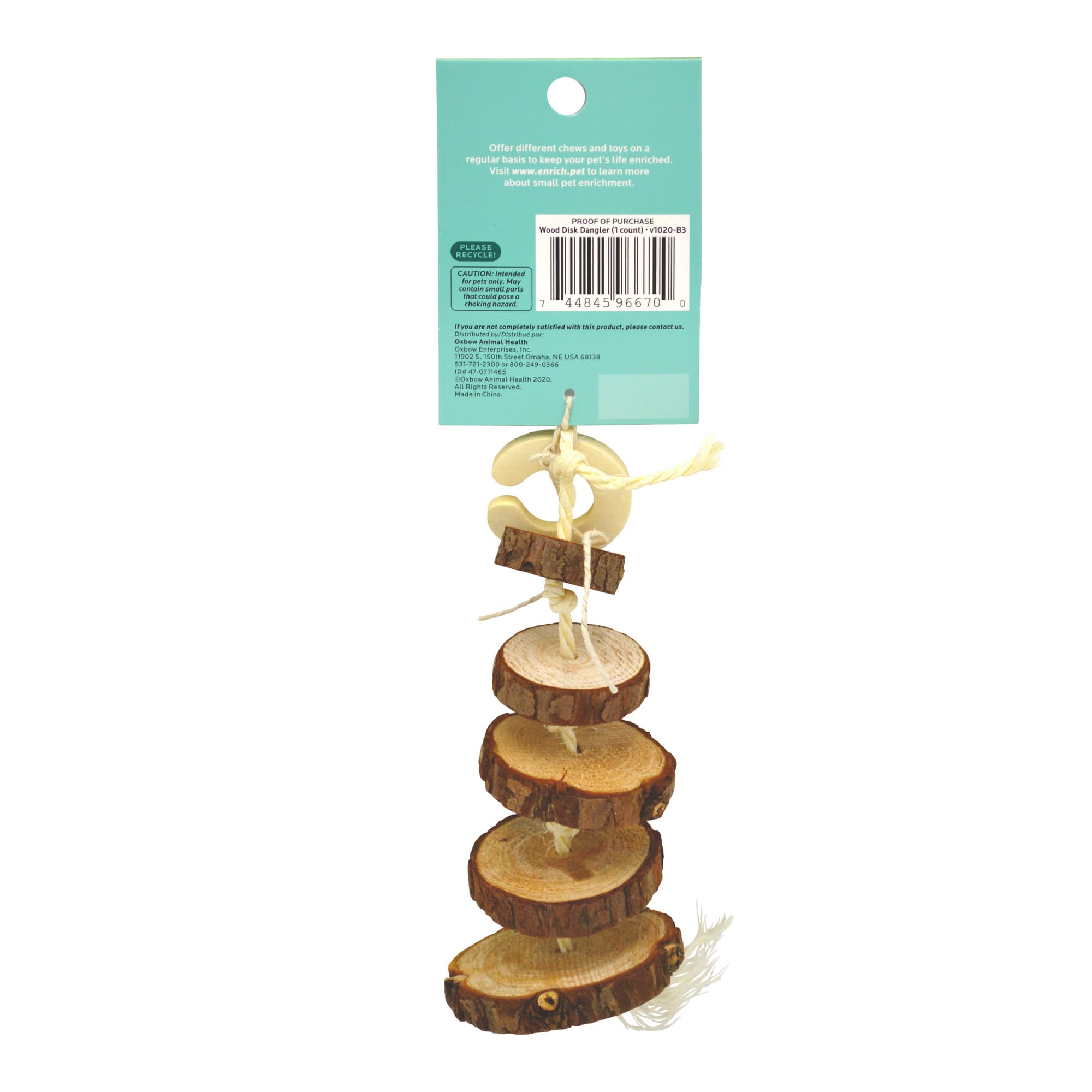 Oxbow Enriched Life Wood Disk Dangler for Guinea Pig, 0.12 lb.