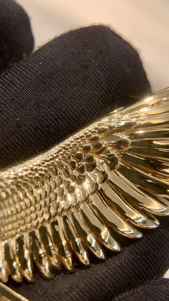 Customized Hip Hop Jewelry 10K 14K Pure Gold 3D Eagle Iced Soild VVS Lab Grown Dia Moissanite necklace