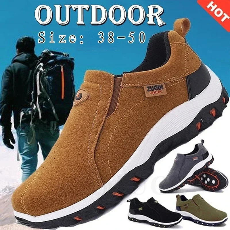 Outdoor Hiking Camping Light Running Jogging Casual Sports Mens Shoes Non-slip Loafers Hiking Shoes Large Size 38-50 241125
