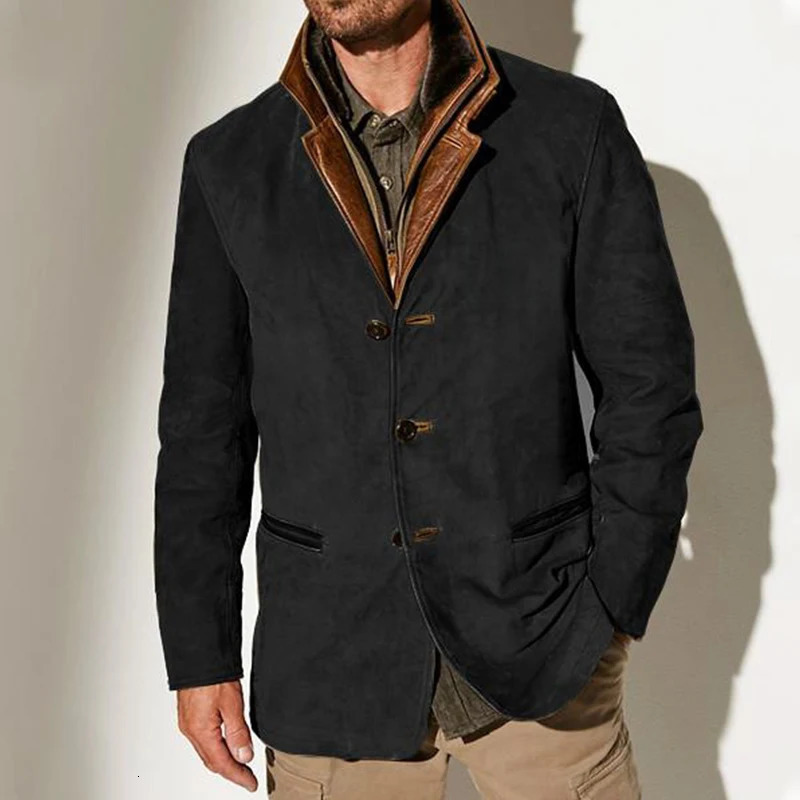 Vintage Michigan Jacket Solid Color Single Breasted Stand Up Collar Casual Fashion Loose Comfortable Work Outdoor 241112