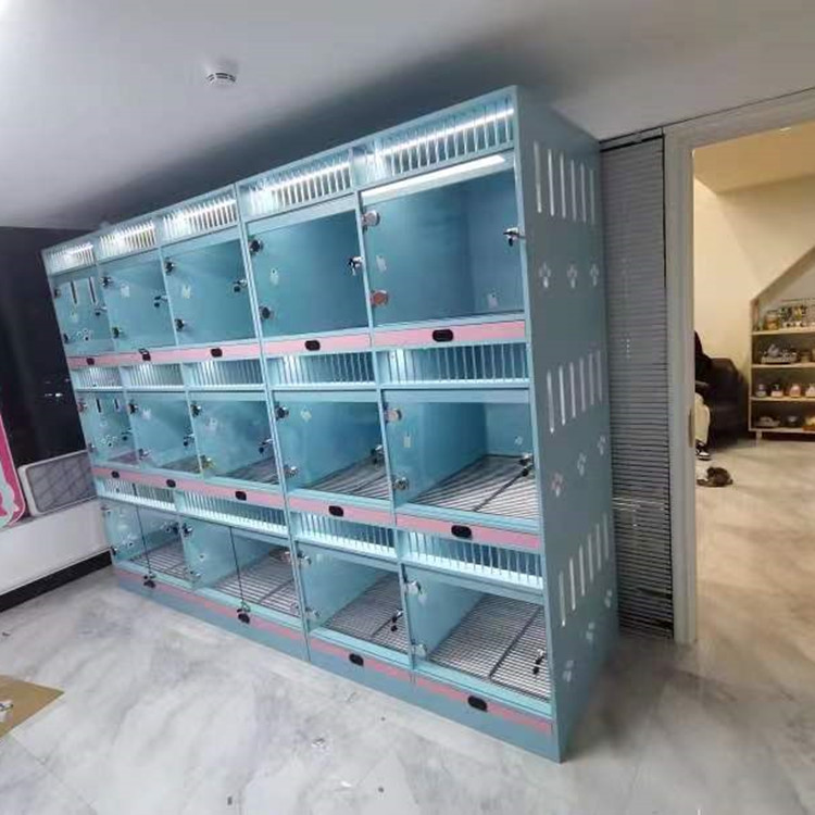 Dog Crate Pet Houses & home Luxury Custom Size and Color Stackable Commercial Large Solid wood Indoor Breeding Puppy Dog Crate