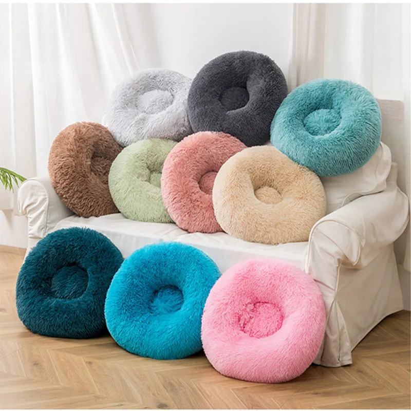 Donut Mand Dog Accessories for Large Dogs Cats House Plush Pet Bed for Dog XXL Round Mat For Small Medium Animal Calming 100CM 241125