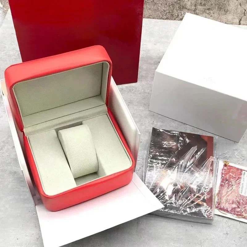 OM Designer Watch box Leather Red Watch Organzier Boxes Luxury Mechanical Wrist Watches Display Box Portable Travel Shockproof Watch Storage Boxes