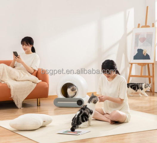 Smart 3-Automatic Plastic PP Cat Litter Box for Cats Premium Product with Accessories