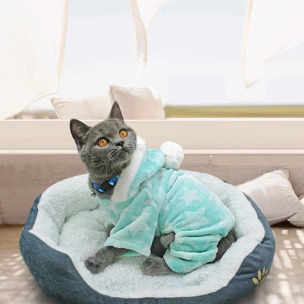 Soft Dog Clothes Fleece Puppy Chihuahua Clothing Winter Cat Coat Jumpsuit Dog Costume Hooded Pajamas For Small Medium Dogs CatsXJ241125