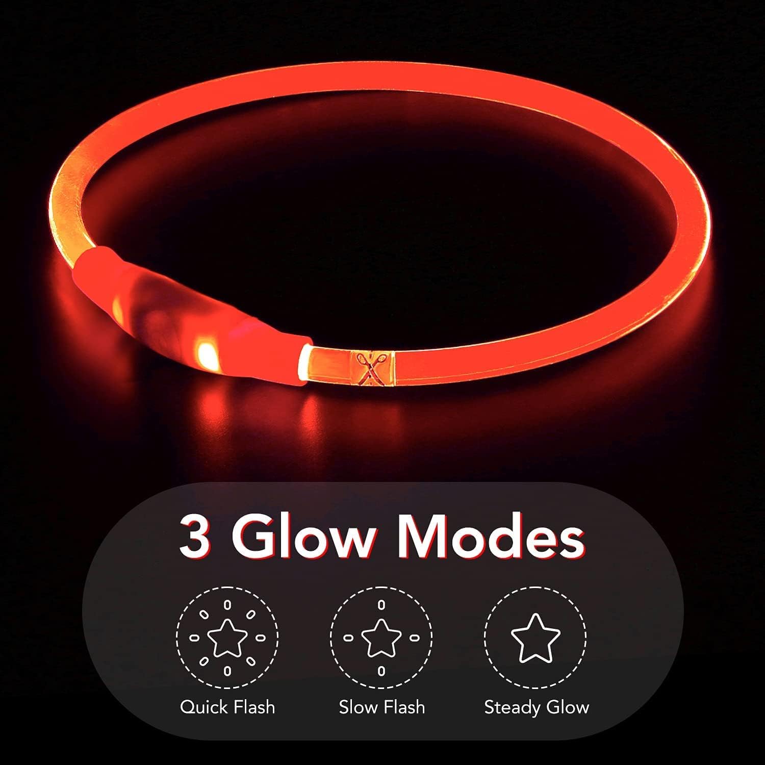 OEM Brightest Dog Collars USB Rechargeable Waterproof Light Up Dog Collar for Night Walking