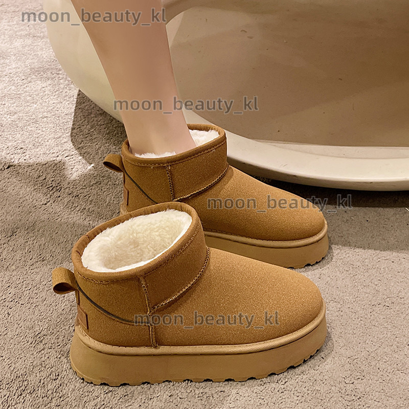 designer boot Velvet snow boots for women, thick soled 2024 winter new fur integrated fashion short boots, thick anti slip cotton shoes 9c6