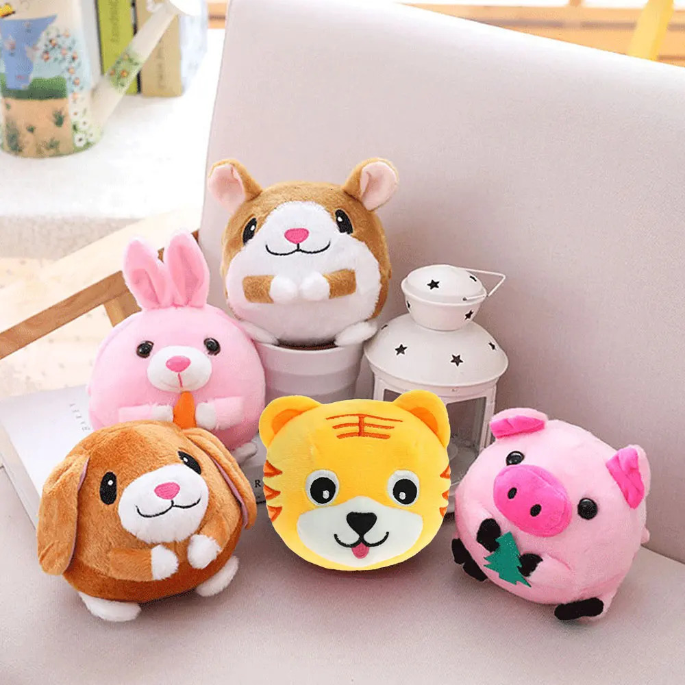 Puppy Ball Active Moving Pet Plush Toy Singing Dog Chewing Squeaker Fluffy Toy 241125