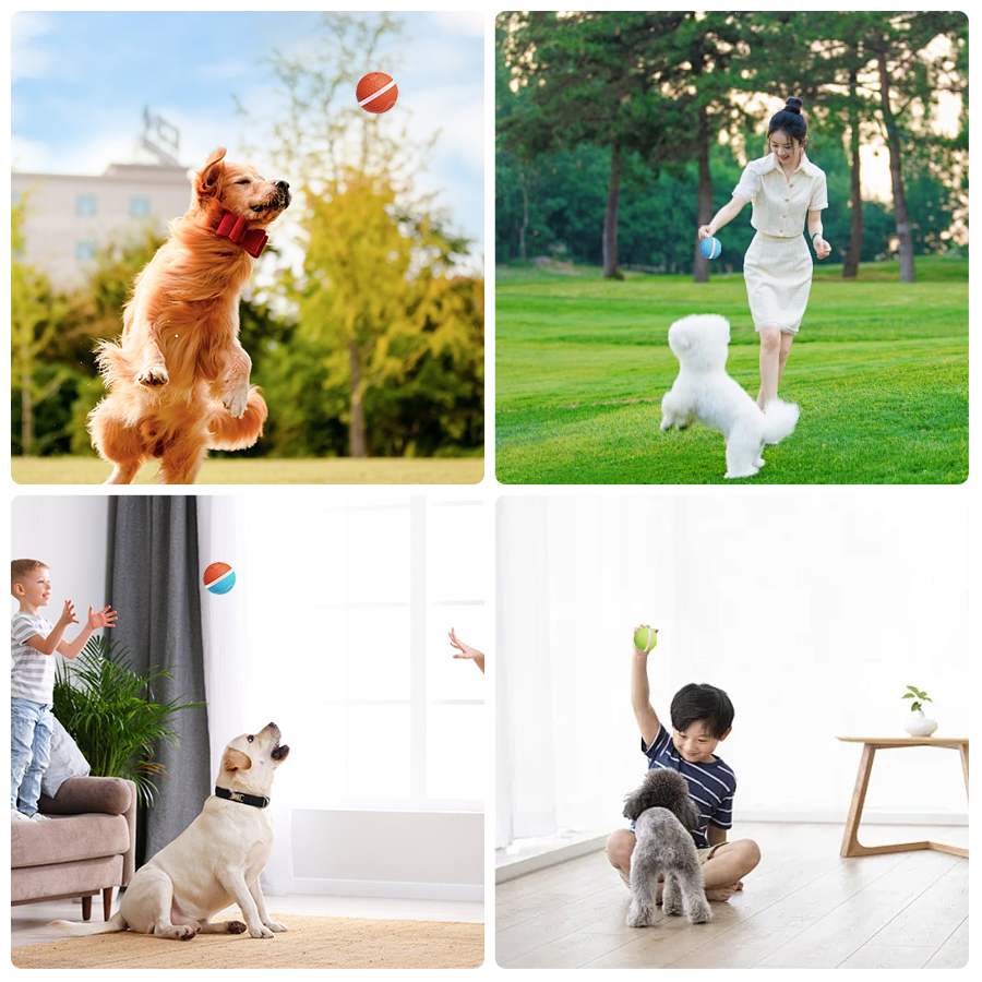 2024 Rechargeable LED Flash Light Automatic Rolling Ball Motion Activated Dog & Cat Interactive Movement Toy