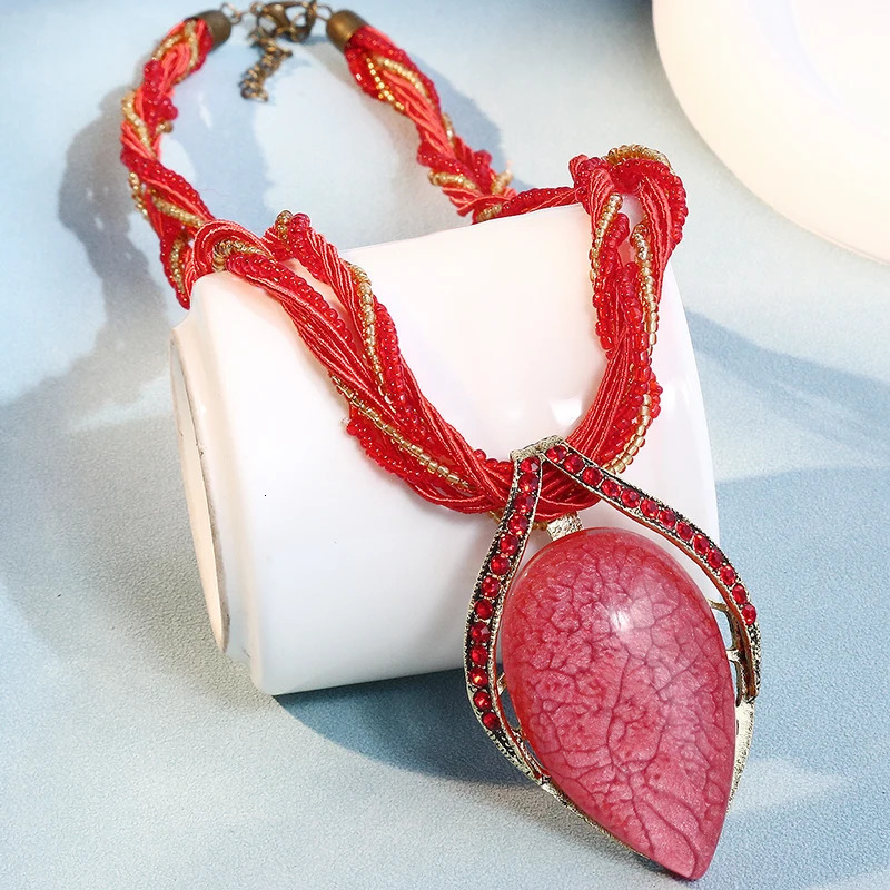 Fashion Bohemia Ethnic Handmade Necklace For Women Bijoux Multilayer Beads Chain Jewellery Choker Woman Gift 241122