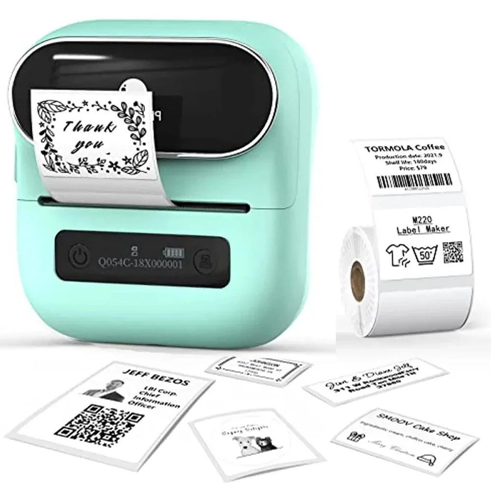 Phomemo M220 label printer 75mm barcode address label mail file folder label 241125