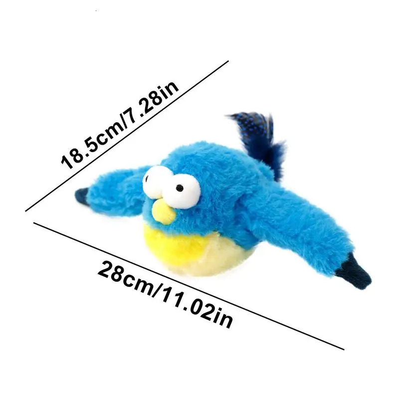 Flying Bird Cat Toy Catnip Toys For Cats Flapping Wings Sparrow Catnip Toys Vivid Chirping Simulation Bird Interactive Cat Toy 241125
