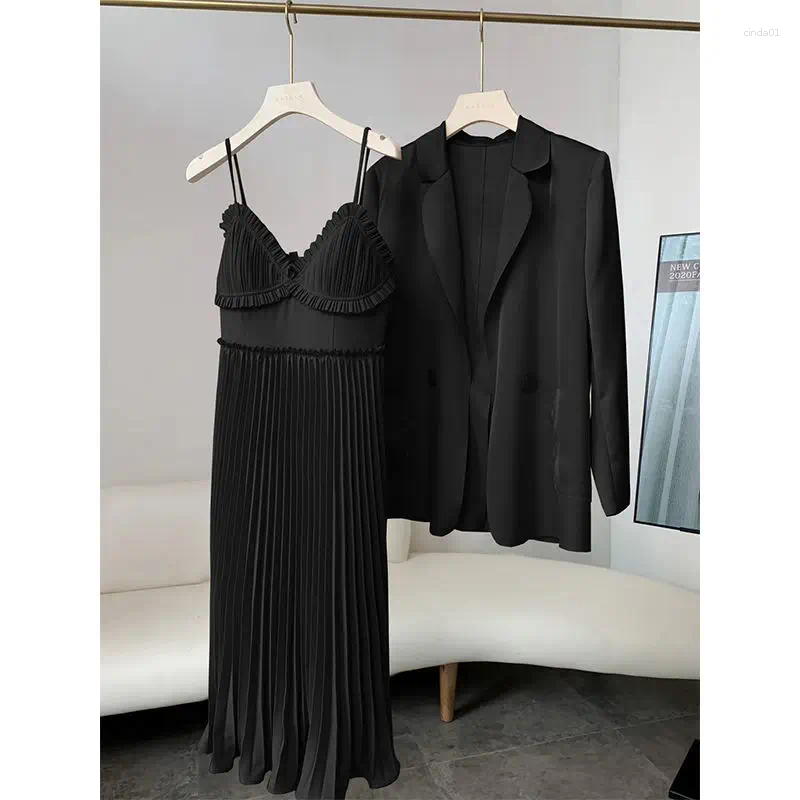 Work Dresses Women Suits Lace Office Lady Dress Full Autumn Spring Single Breasted Knee-Length 2 Pic Set High Quality AAA Discount for in-store purcha
