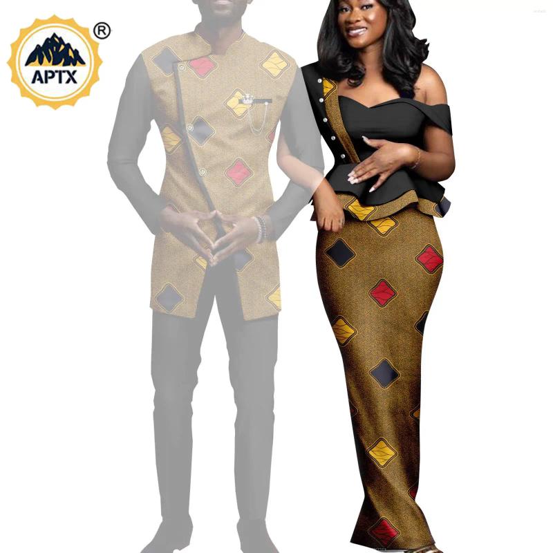 Casual Dresses African For Women Matching Couple Outfits Men Jackets Coats And Pants Sets Dashiki Suits Outwear Wedding