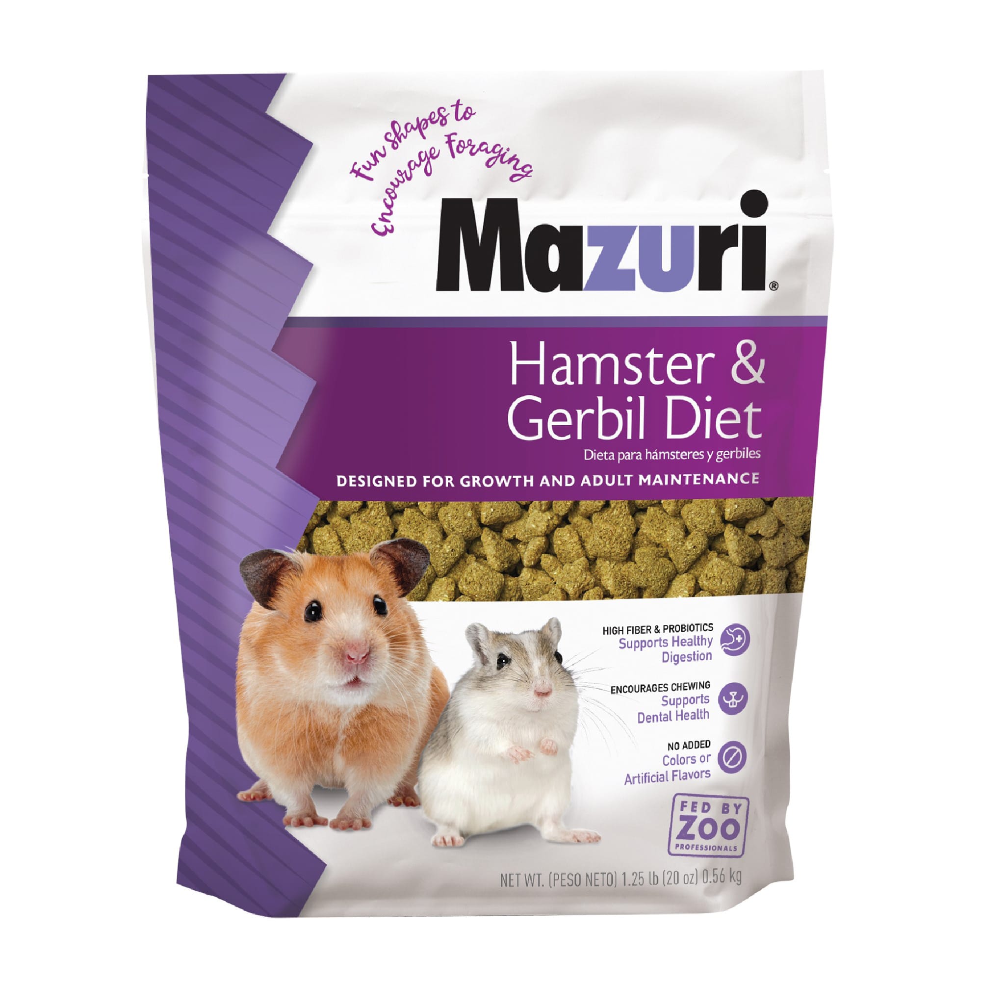 Mazuri Hamster & Gerbil Diet for Small Animals, 1.25 lbs.