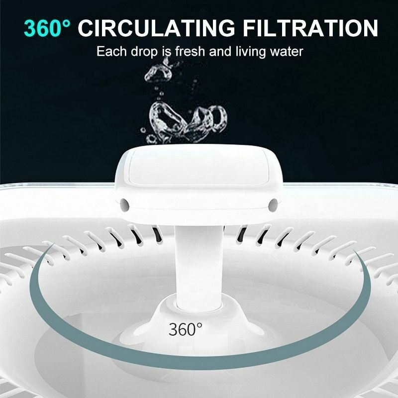 3L Automatic Pet Cat Dog Feeder Drinking Fountain 360 Circulating Filtration Cats Dog Water Fountain