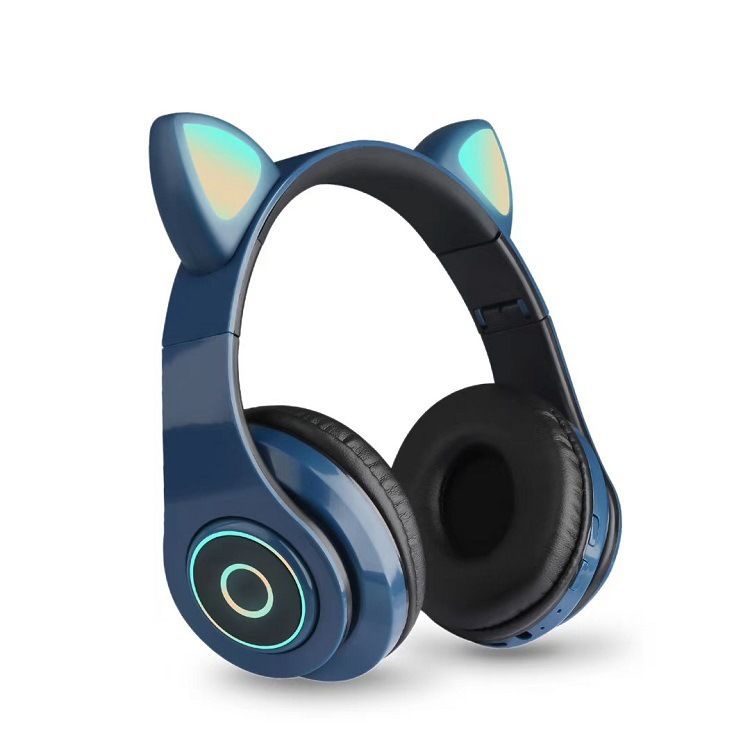 Cat Ear Headworn Bluetooth 5.0 Wireless Headphones, Subwoofer Earphones, Sports Games, Mobile Phones, Computers, Universal High Sound Headphones