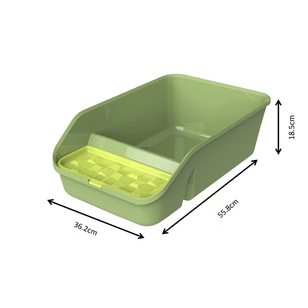 Emily Pets Premium Factory Manufacture Cat Cleaning Products Plastic Large Space Cat Toilet Box Cat Litter Box With Litter Scoop