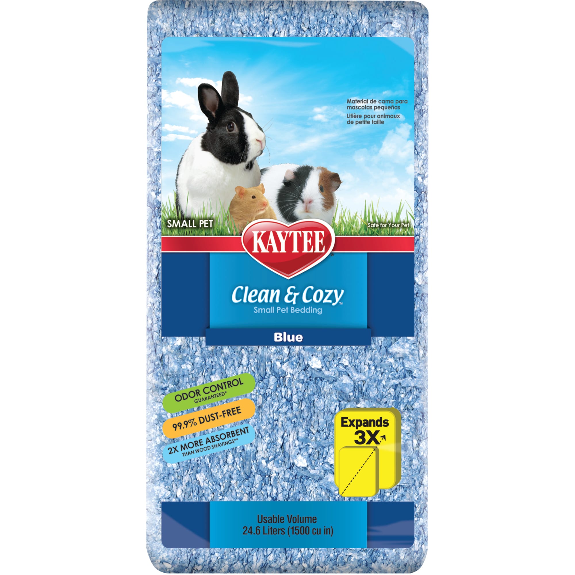 Kaytee Clean & Cozy Blue Small Animal Bedding, 24.6 Liters (500 cu. in.)