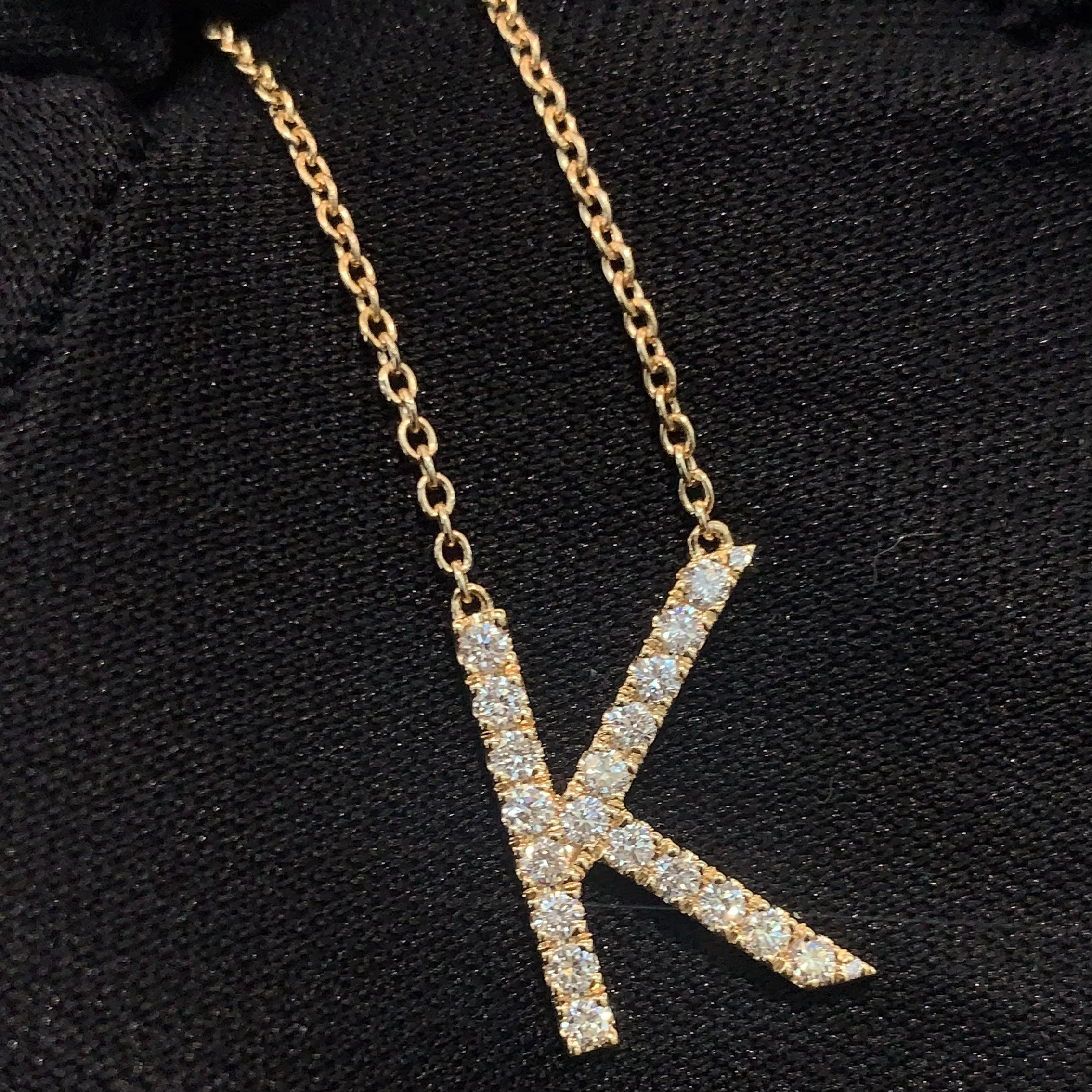 Pure Men's Jewelry: Lab Dias K Letter Moissanite necklace 9k 10k Gold Elevate Your Style with These Stunning Pieces