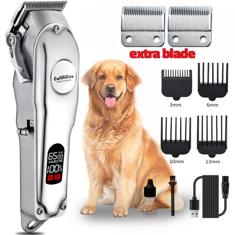 Professional Dog Hair Clipper All Metal Rechargeable Pet Trimmer Cat Shaver Cutting Machine Puppy Grooming Haircut Low Noice 241125