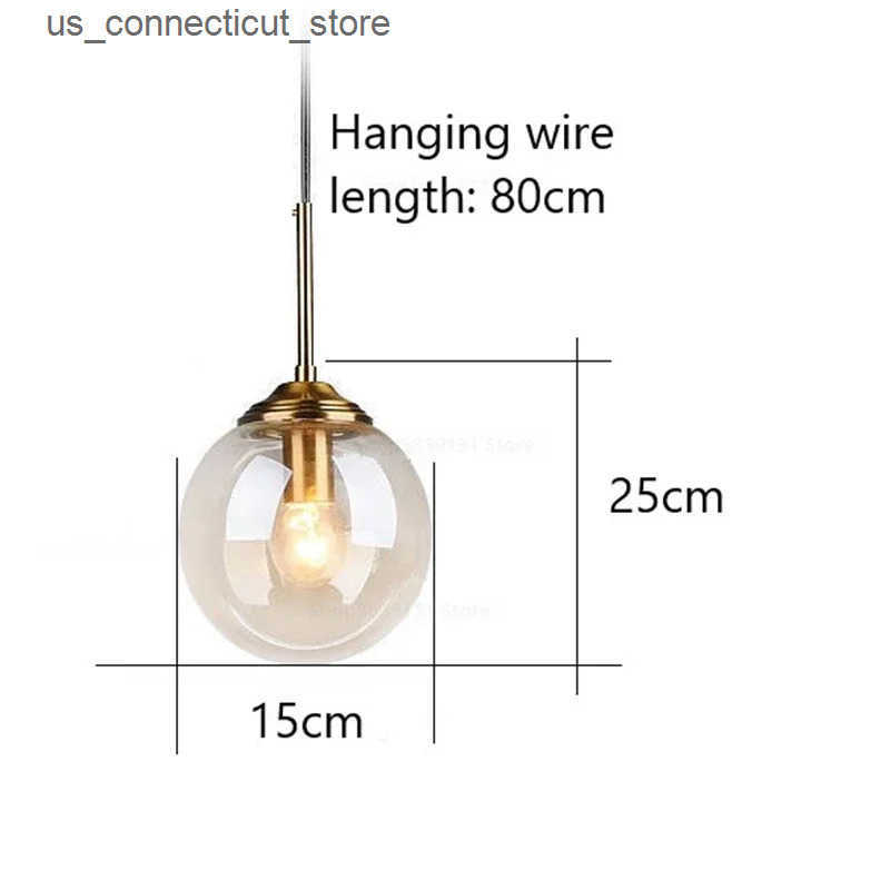 Pendant Lamps Nordic Modern Gray Glass Ball Island Pendant Lights Vintage Mirror Beside Bedroom Lamp Living Room Decor for Home Light Fixtures L240910