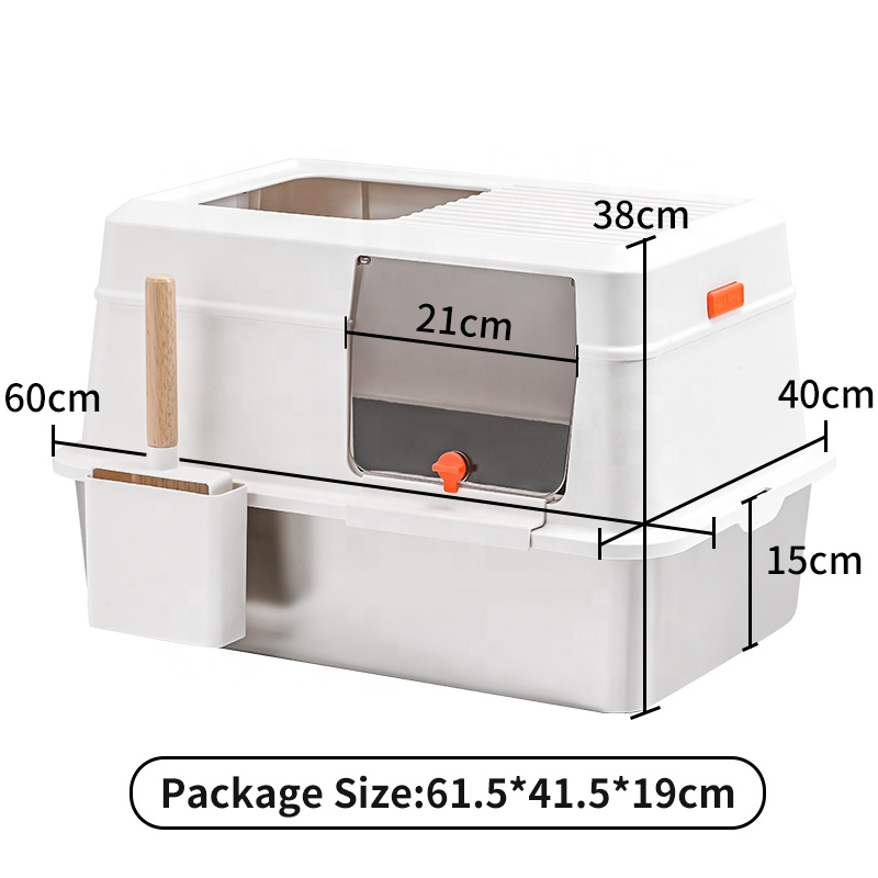 High Quality Anti-Splash Stainless Steel Cat Litter Box Shovel Non-Stick Bottom Easy Cleaning Long Use No Mark No Accessory