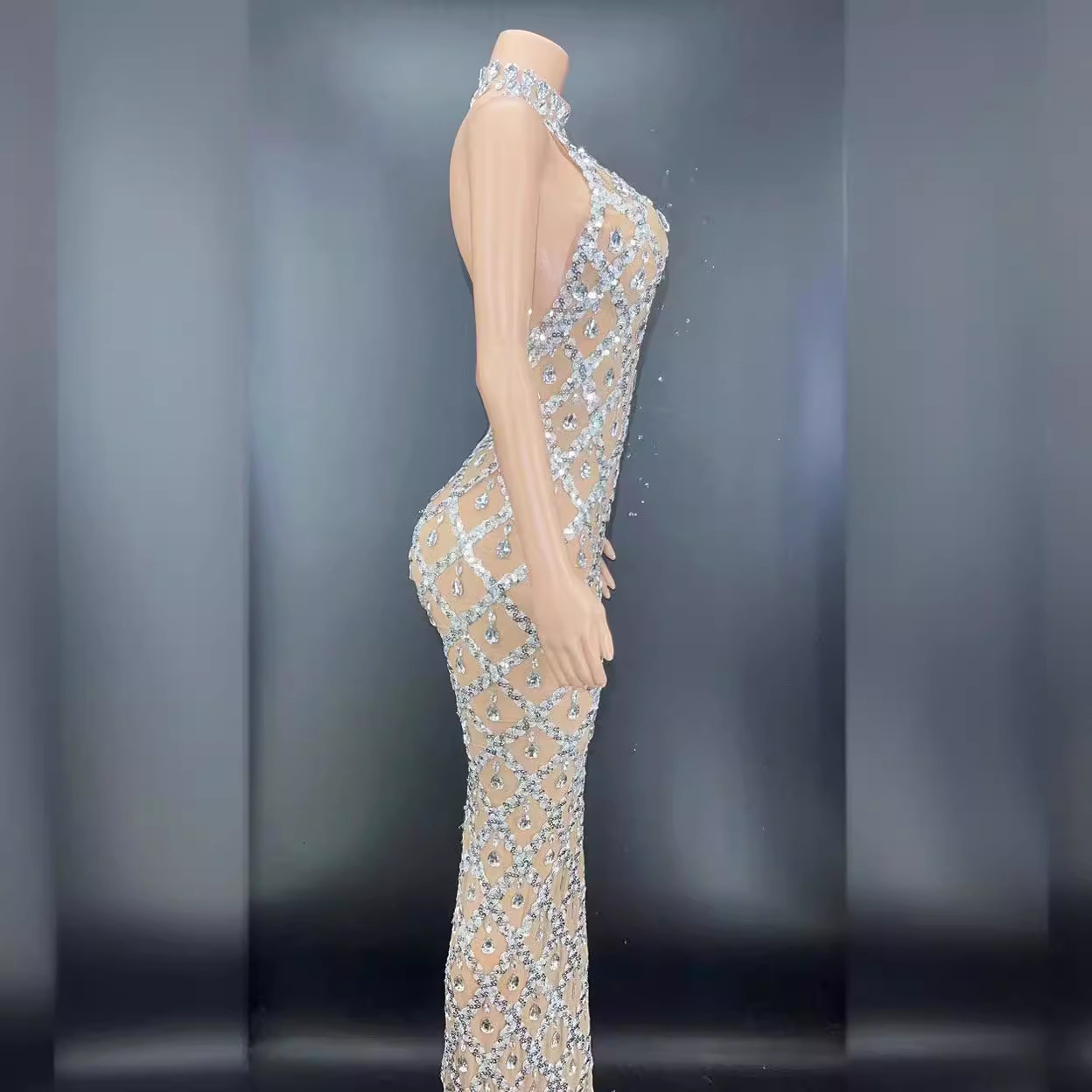 Maternity Pography Sexy Shiny Rhinestone Dress Stretchy Skinny Crystals Maternity Po Shoot Outfit Pregnancy Pography 240122