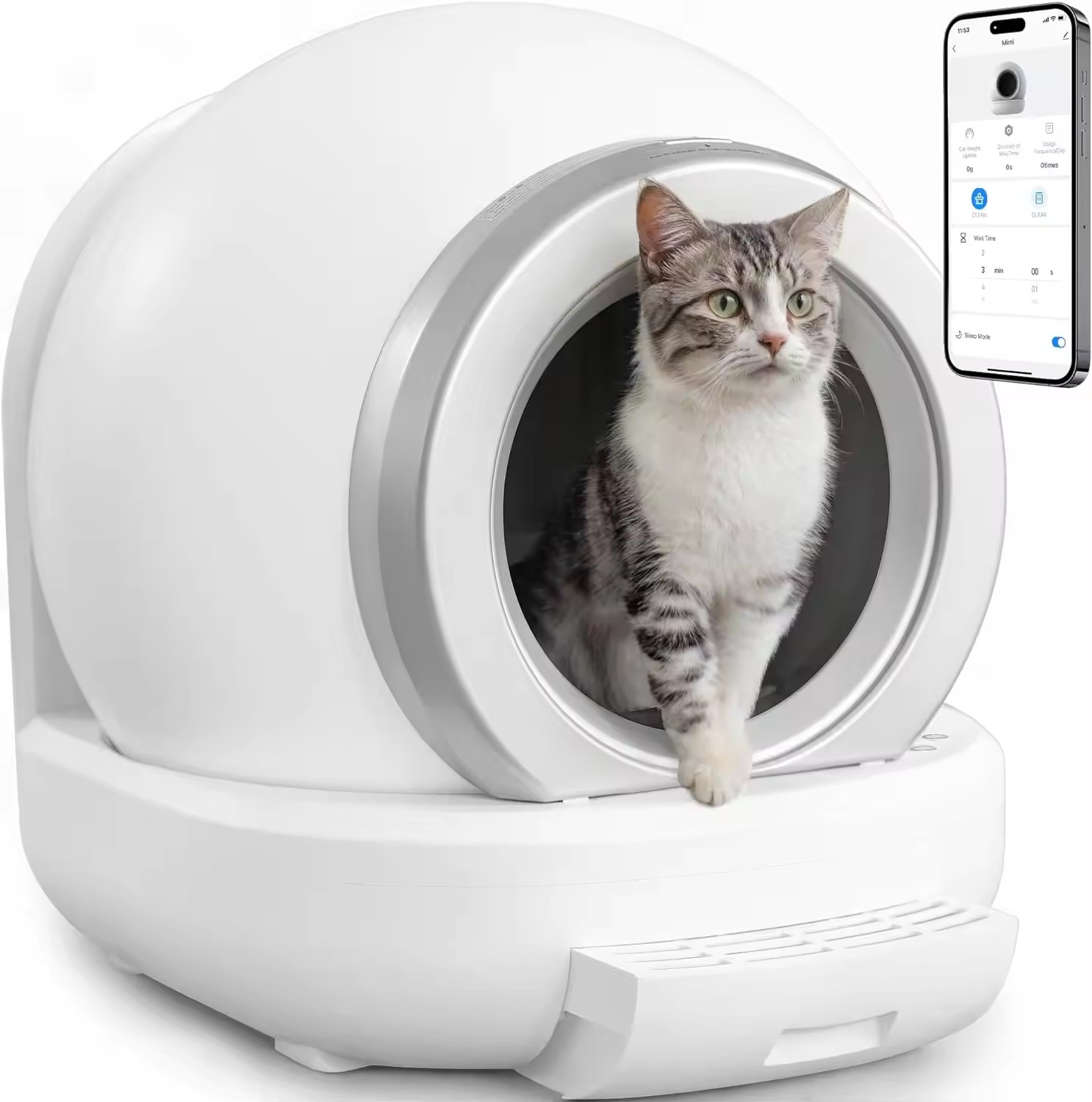 Upgraded Cat Litter Self-Cleaning Toilet Smart Automatic Cat Litter Box Toilet Max Over sized