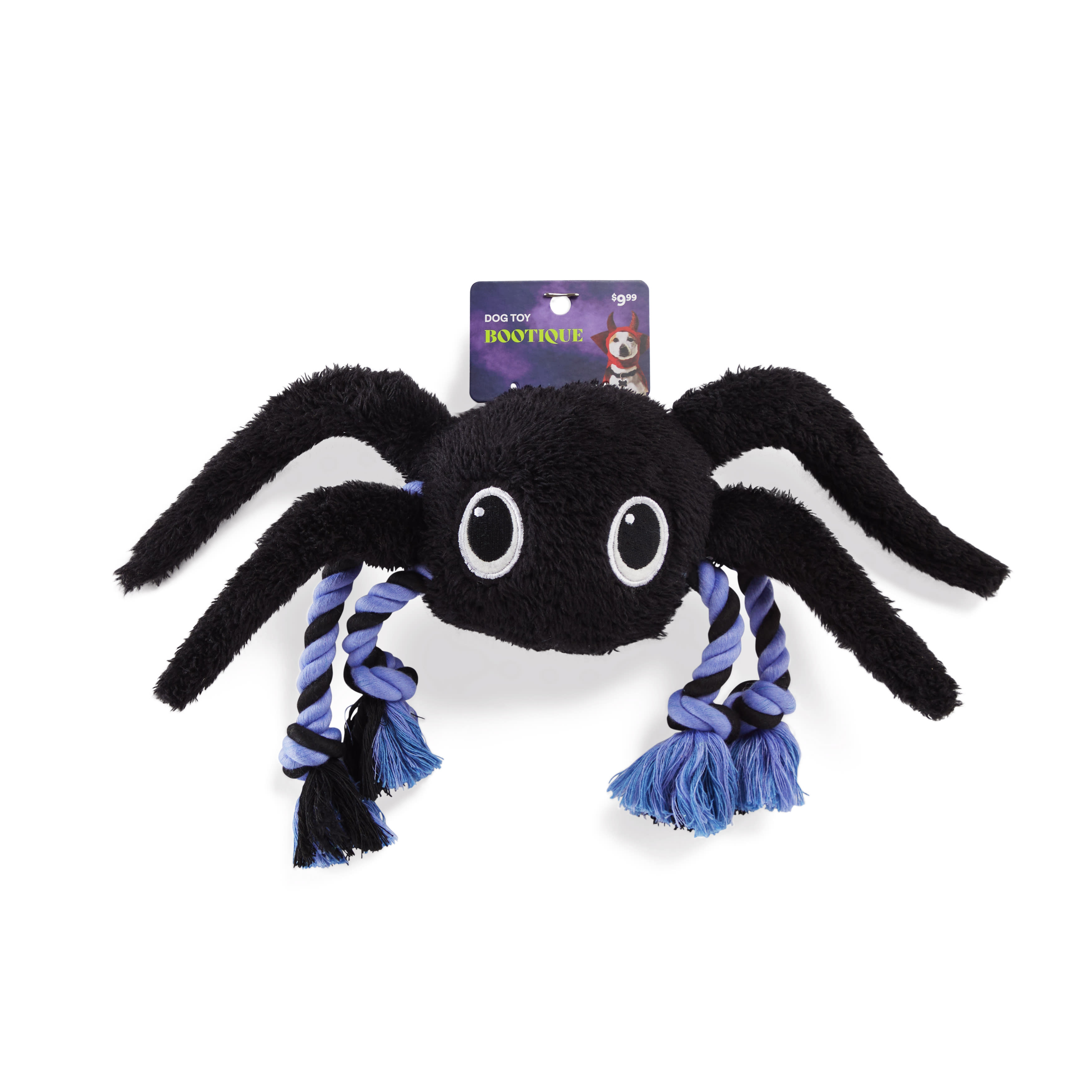 Bootique Rope Plush Spider Dog Toy, Large