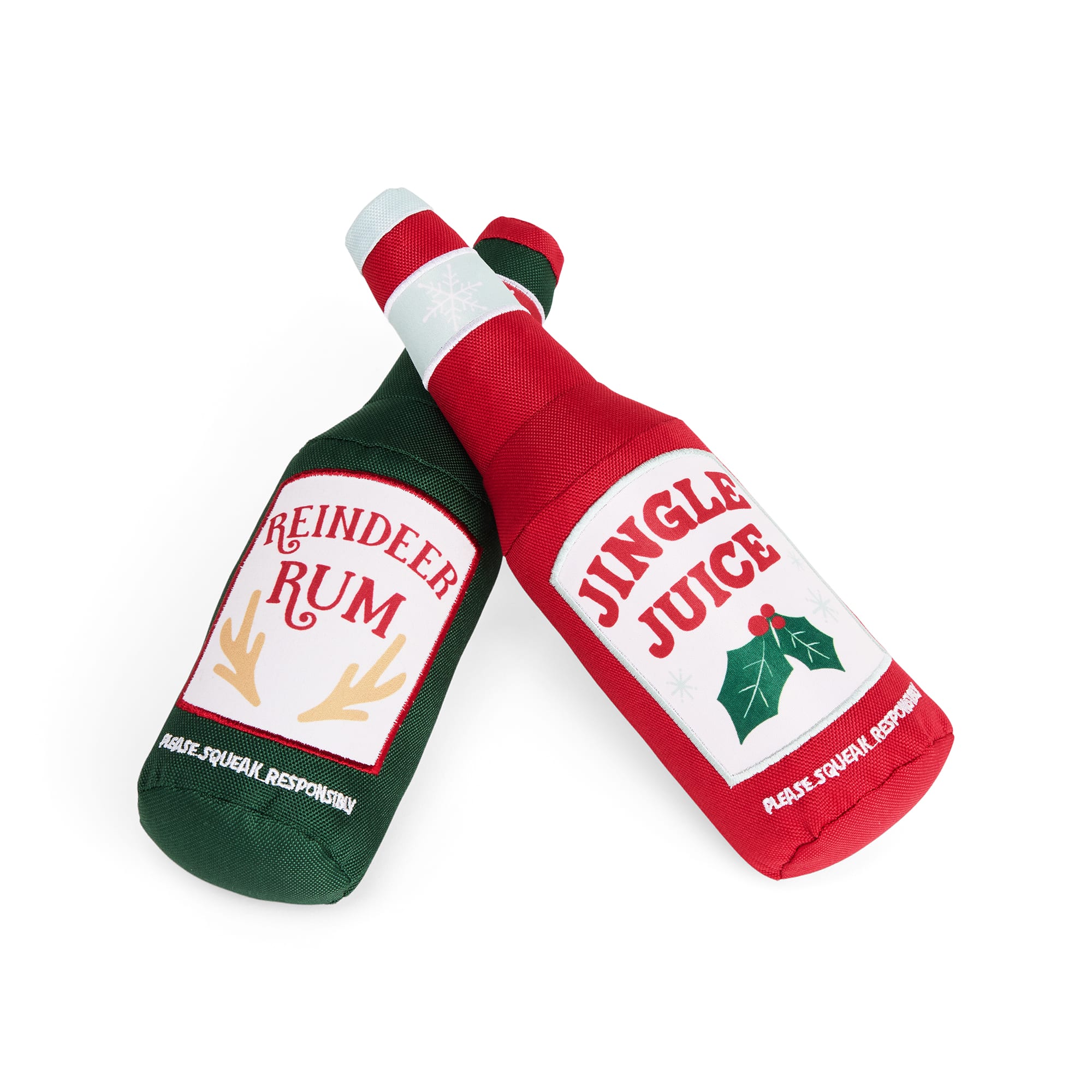 Merry Makings Plush Beer Dog Toy, Medium, Pack of 2