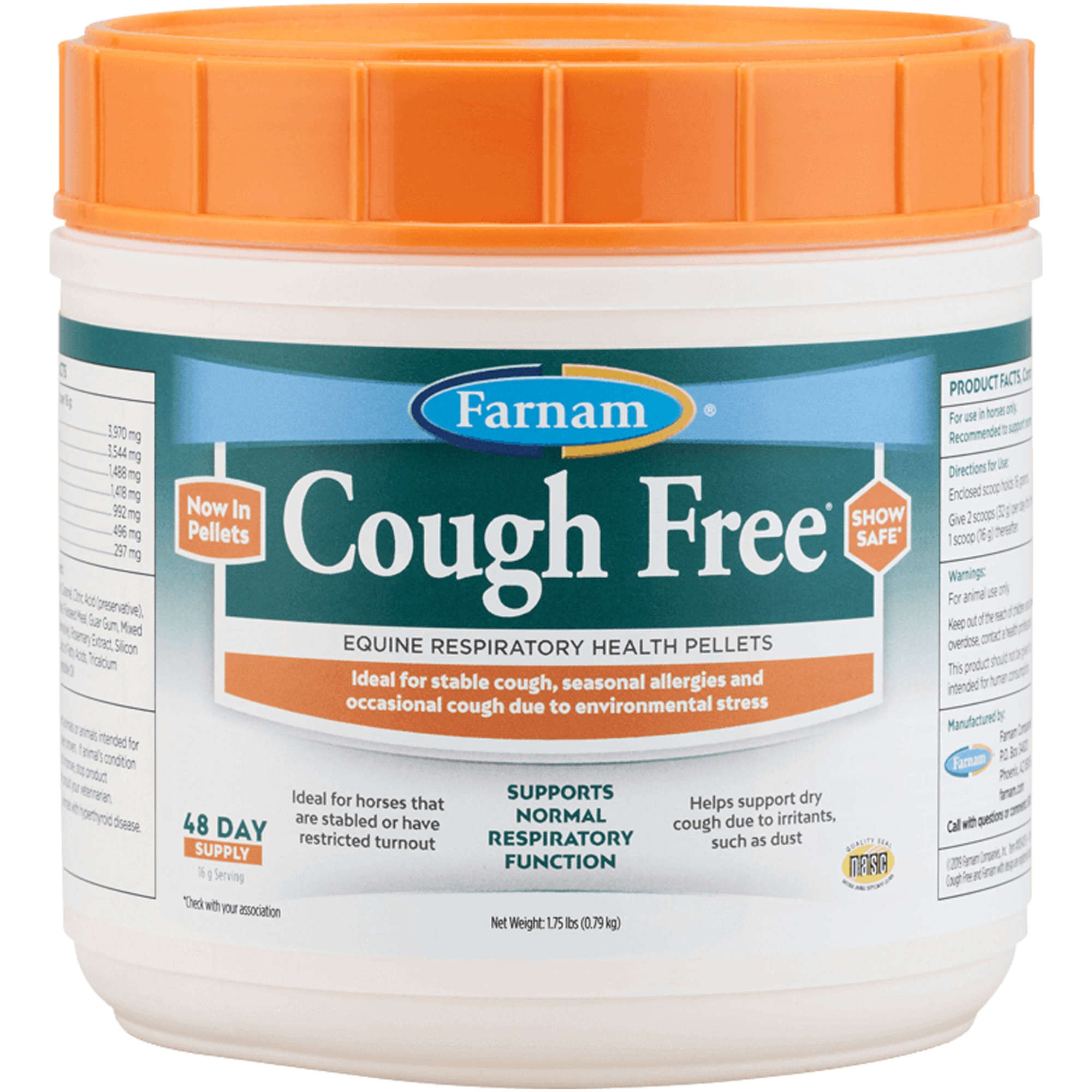 Farnam Cough Free Equine Respiratory Health Pellets, 1.75 lbs.