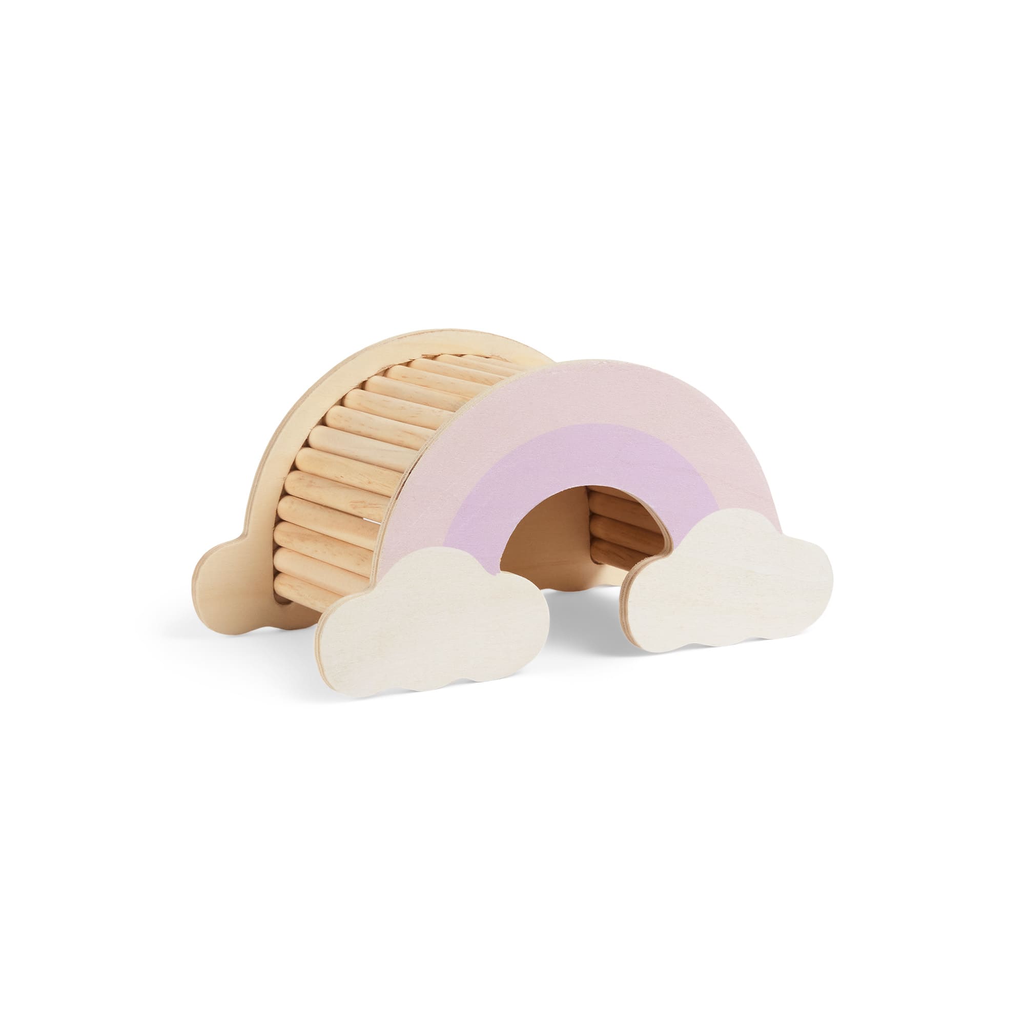 EveryYay Rainbow Wooden Hideaway for Small Animals, Medium