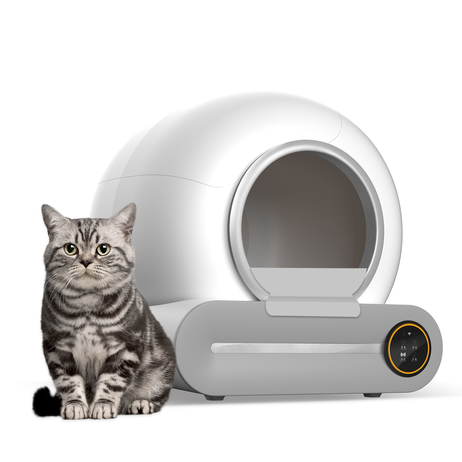 65L barrel bin 9l waste bin cat litter box and accessory closed large automatic cat litter box