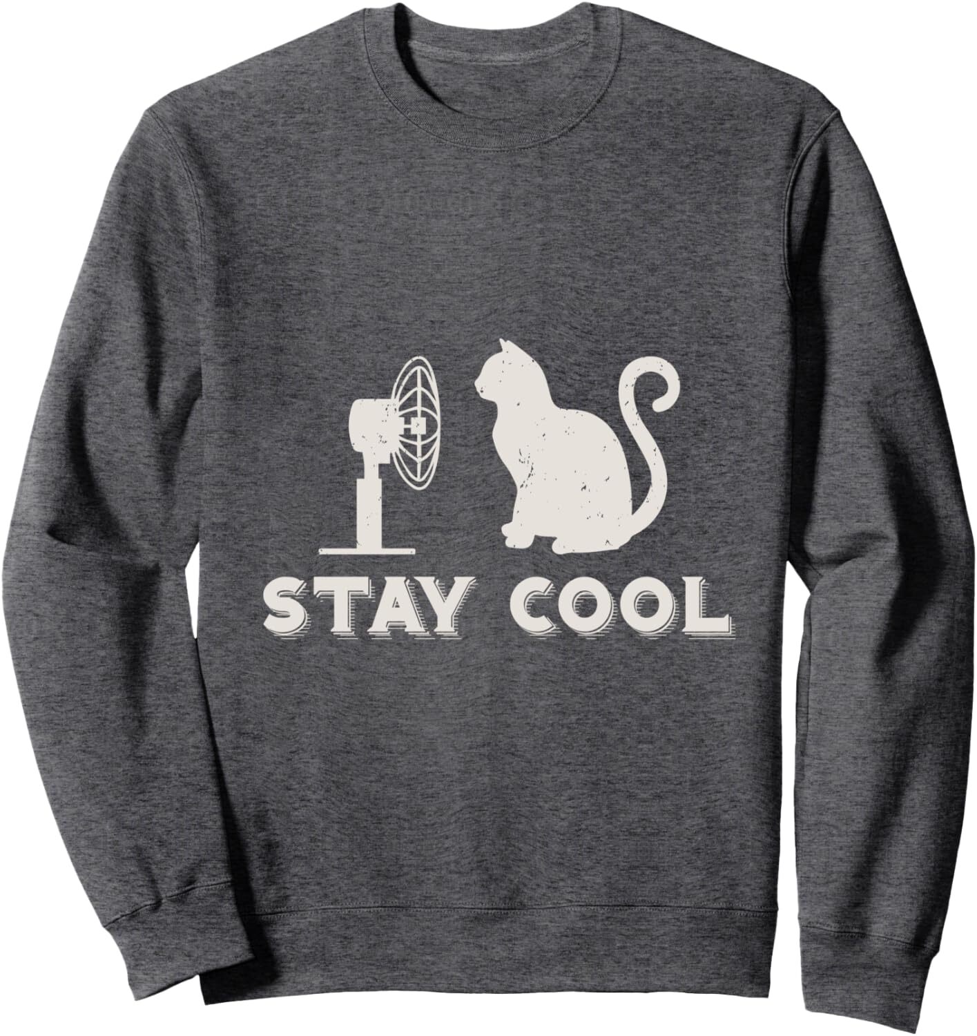 Long Sleeve Shirts for Men sweatshirt Cat Meme "Stay Cool" Funny Cat Design Sweatshirt Tee Streetwear Casual tops clothes cool color