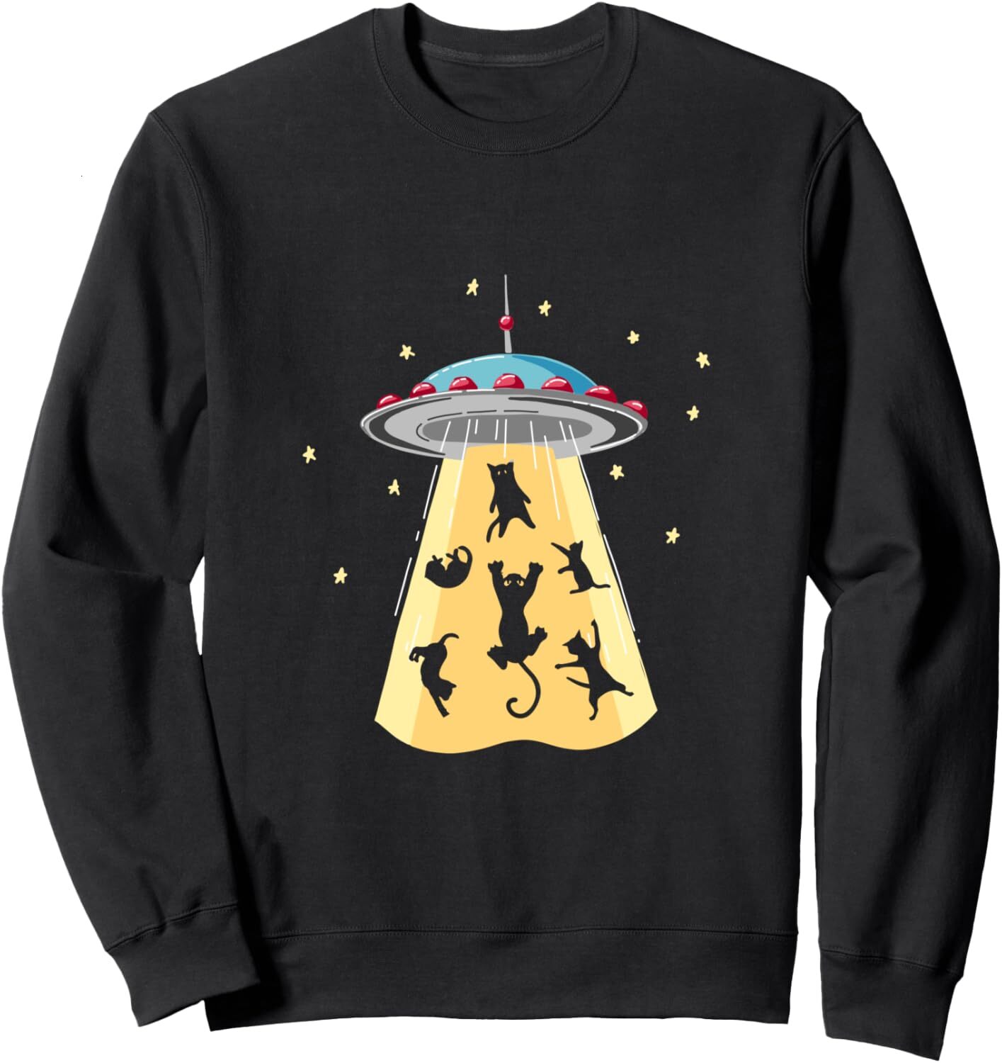 Long Sleeve Shirts for Men sweatshirt UFO Funny Cat Design Sweatshirt T shirt Tee Streetwear Casual tops clothes cool