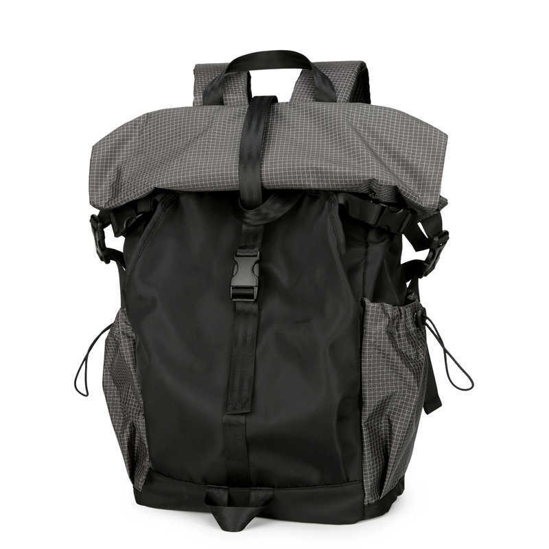 Rolling mouth men's backpack charter can accommodate large capacity travel, cycling, commuting, computer, college student backpack 241125